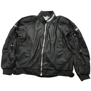 Teknic Mesh Lined Motorcycle Jacket Mens 46/56 XL Long Sleeve Logo Black